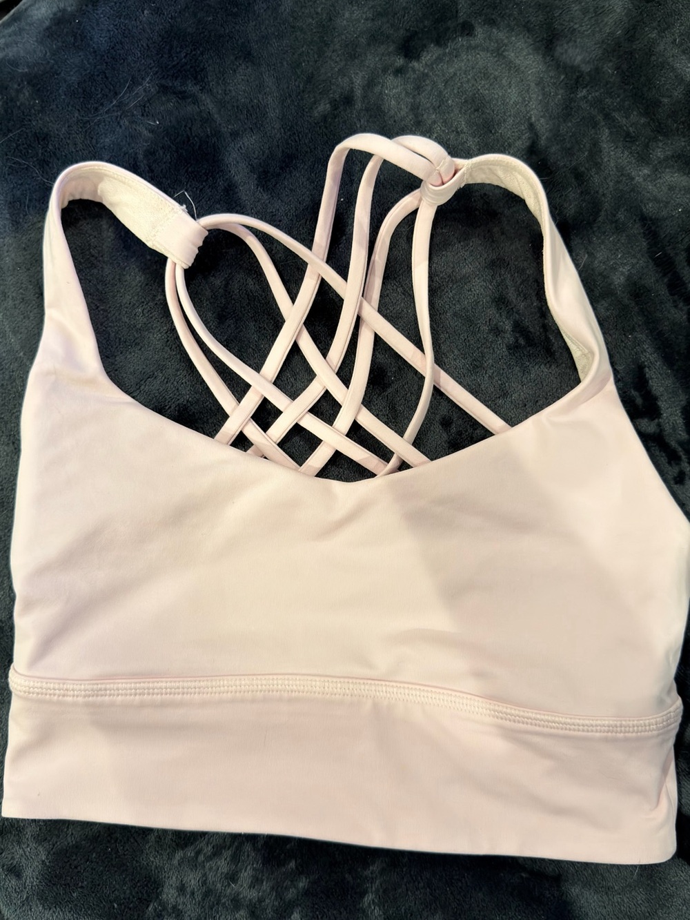 lululemon athletica Pale Blush Strappy Back Sports Bra